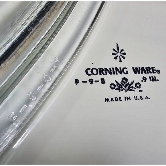 CorningWare Blue Cornflower Square Skillet/Casserole Dish with Lid P-9-B , Vint - Picture 9 of 10